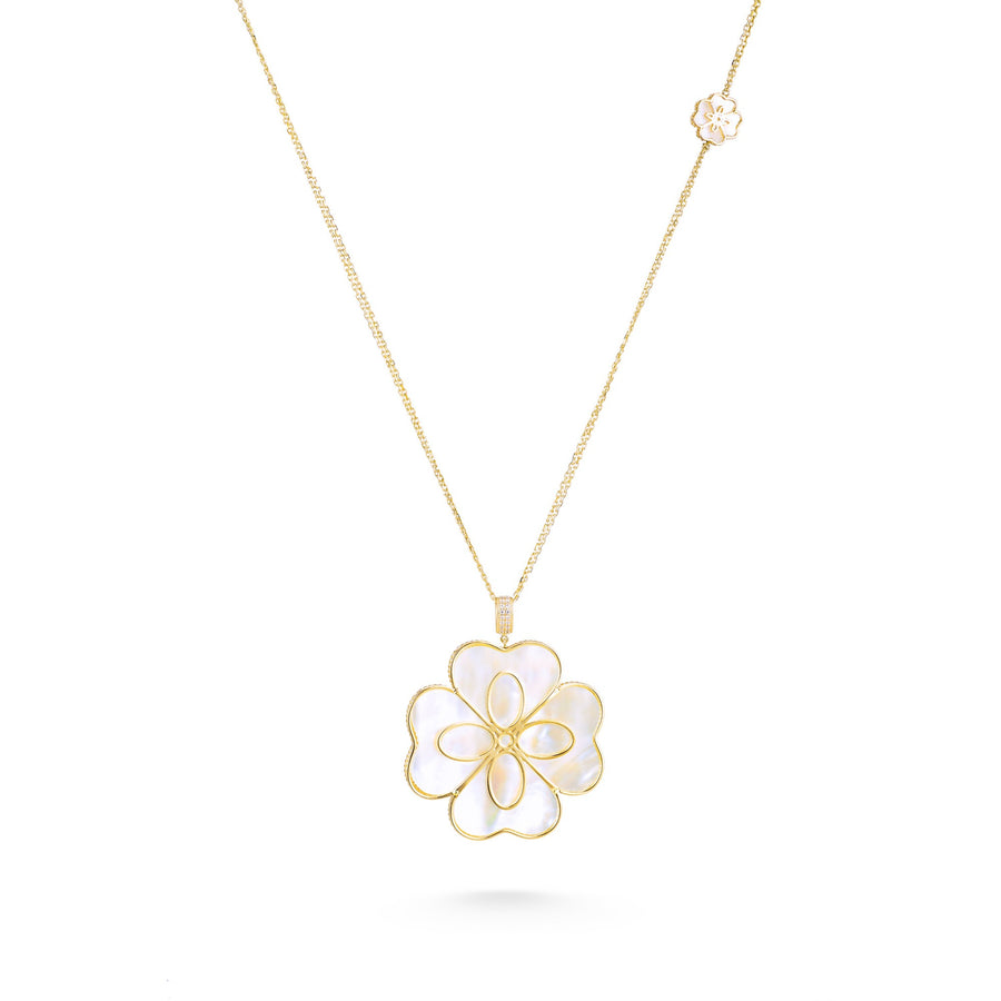 Mother of Pearl CZ Necklace