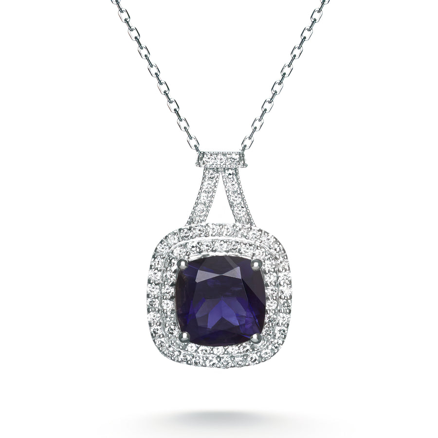 Liara Iolite Diamond Necklace