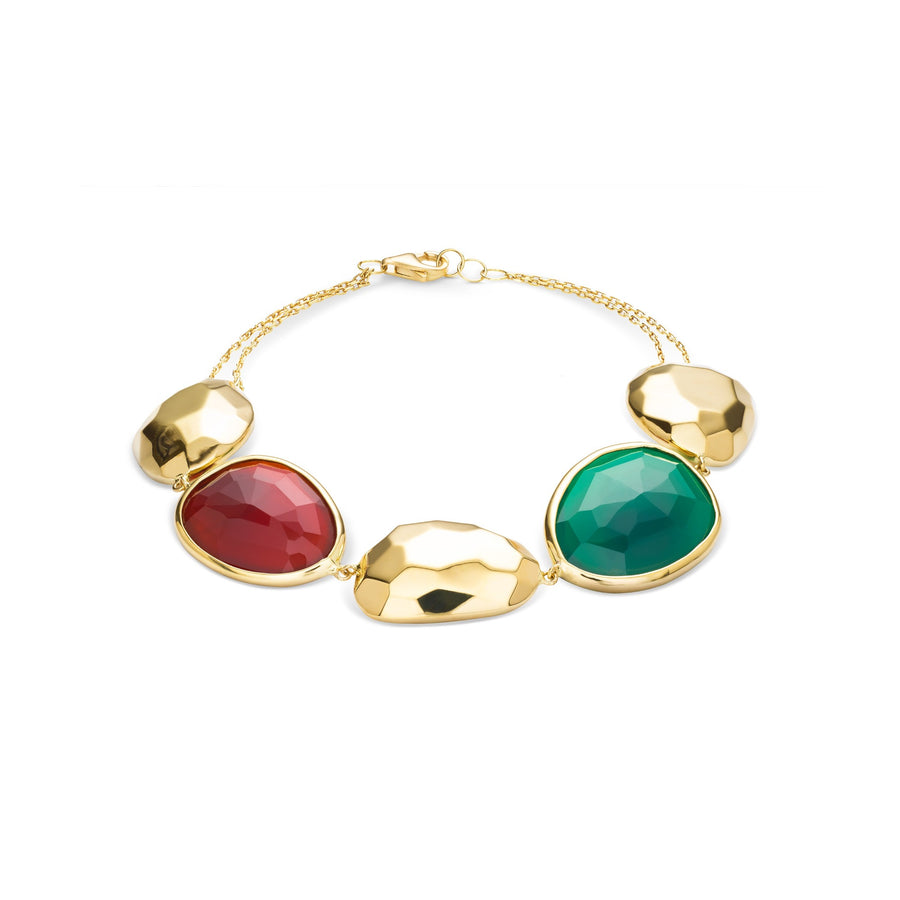 Viviana Green & Red Onyx Bracelet