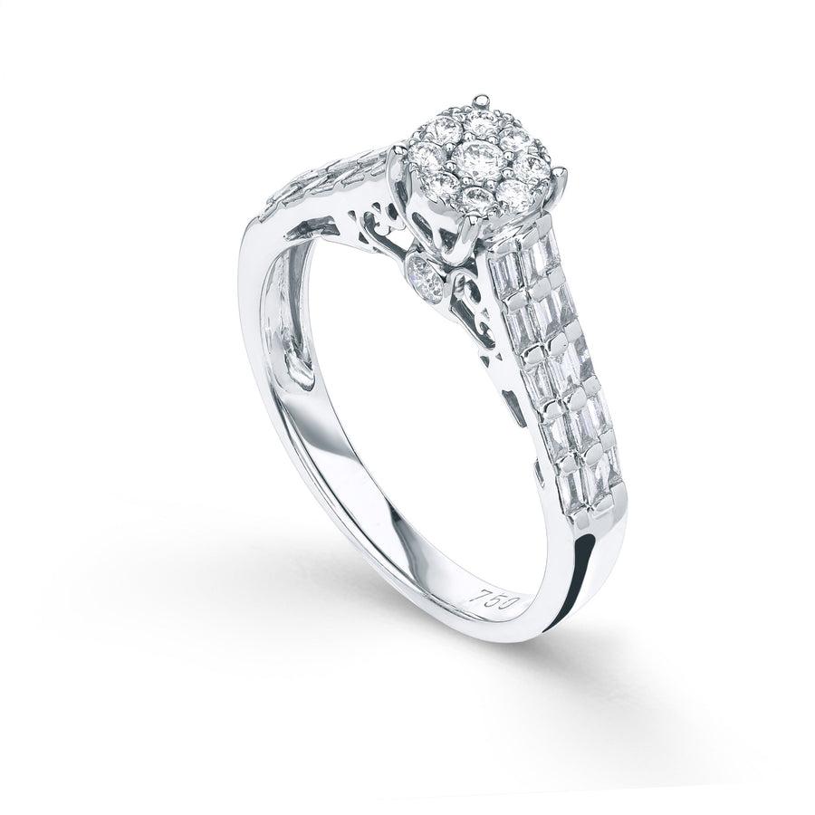 Diamond Twin Wedding Ring
