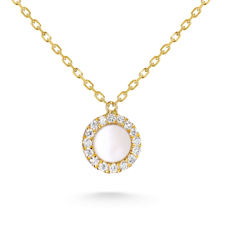 Mother of Pearl Diamond Necklace