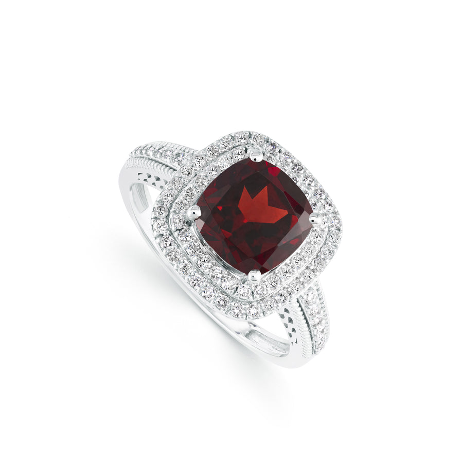 Liara Garnet Diamond Ring